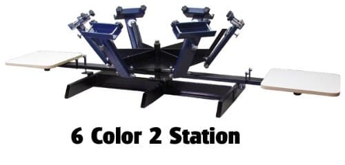 Screen Printing Press 6 Color 2 Station