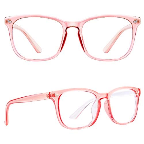 Blue Light Blocking Glasses - Computer Game Glasses Square Eyeglasses Frame, Blue Light Blocker Glasses for Women Men, Anti Eye Eyestrain Reading Gaming Glasses Non Prescription