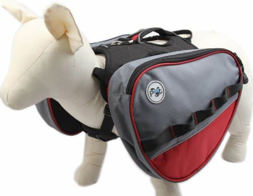 Petelligence Neso Dog Backpack, One-Size, Grey/Red