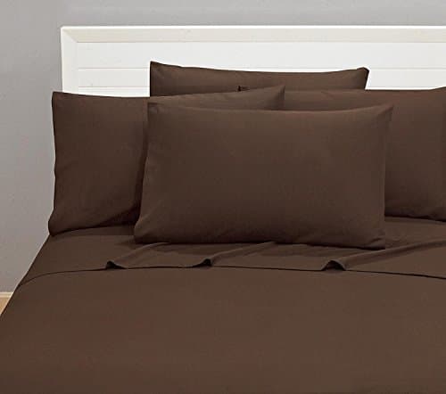 Bellerose Microfiber Sheets Quality Bedding 1800 Series 6 Piece Classic Soft Bed Linens Deep Pocket Fitted Sheet, Bonus 4 Pillow Cases, Add A Elegant Touch To Your Bedroom - Queen, Chocolate