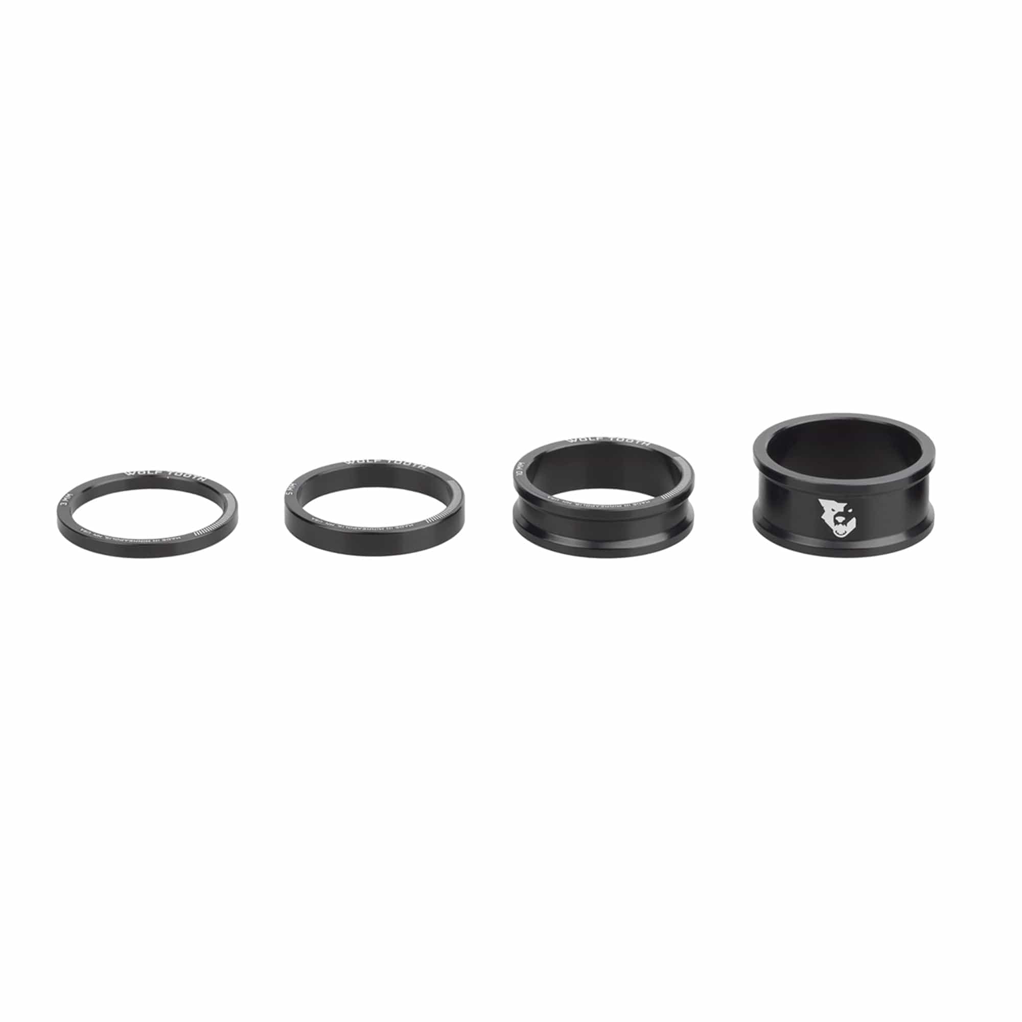 Spacer Kit 3, 5,10, 15mm, Black