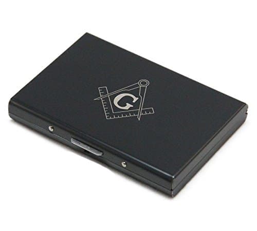 RFID Blocking Credit Card Holder with Mason/Masonic Emblem