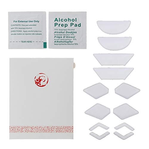 Mouse Skates，2 Sets/Pack Tiger Gaming Mouse Feet Mouse Skate for Logitech G900 White Teflon Mouse Glides Curve Edge