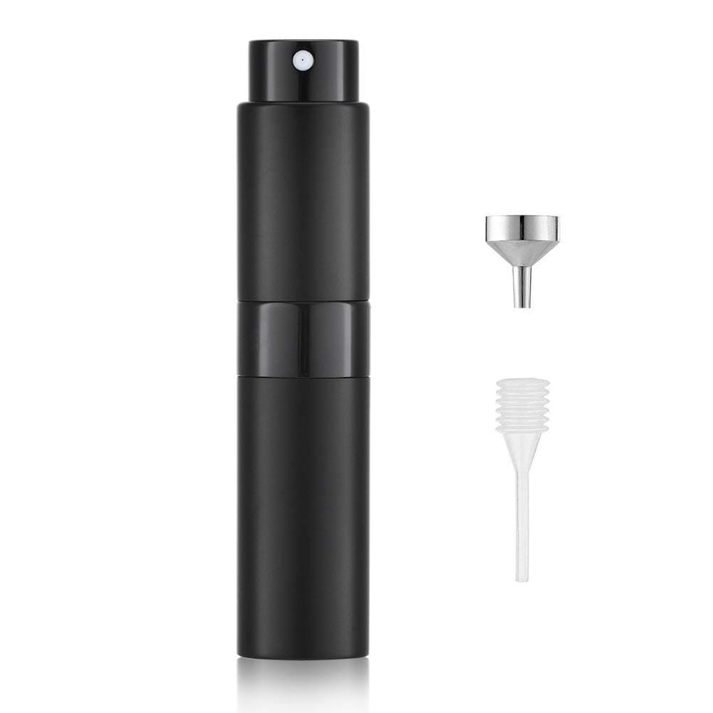 - 8Ml Travel Perfume Atomizer Refillable For Men & Women | Atomizer Spray Bottle, Travel Size Pocket Perfume Dispenser - For Cologne, Aftershave, Fragrance (Matte Black) - Glass