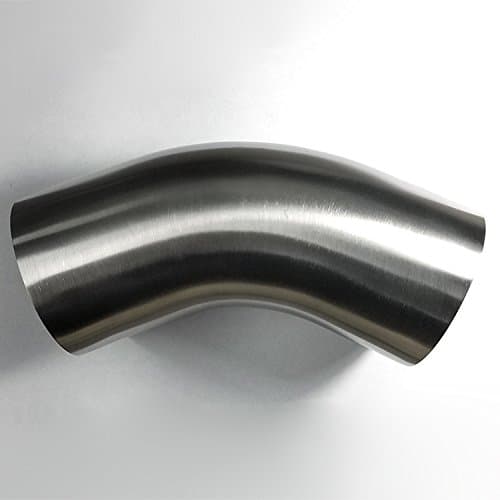 3" Stainless 45° Mandrel Bend Elbow - 1.5D/4.5" CLR Loose Radius - 16GA/.065" Wall - 2" Legs - SS304 - Exhaust Fabrication