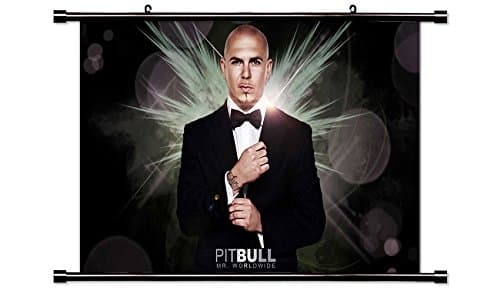 Pitbull Singer Wall Scroll Poster (32x20) Inches