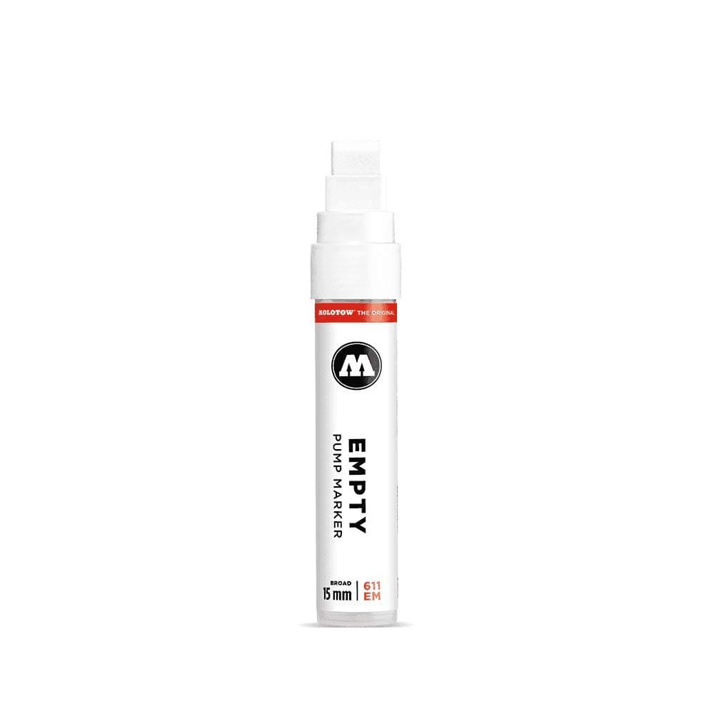 ONE4ALL Empty Marker, 15mm, Compatible with Most Paints and Inks (611.000) White