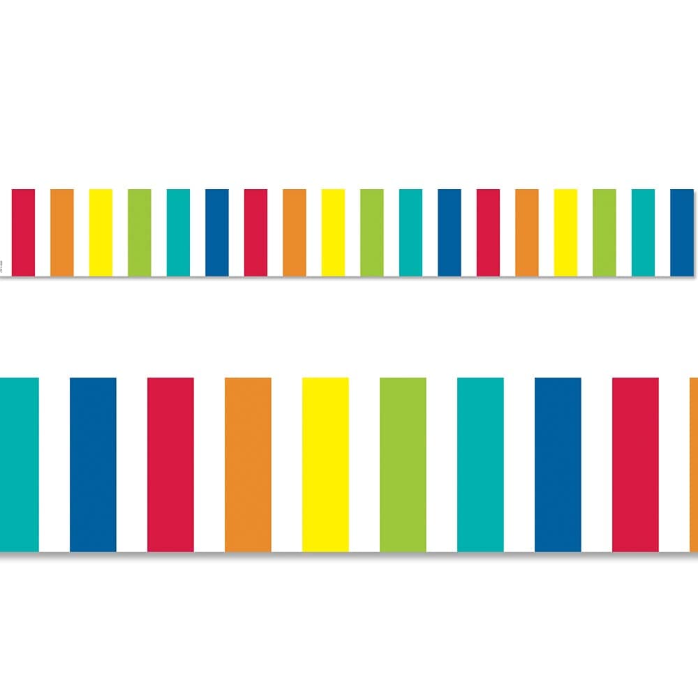 CTP Rainbow Bold Stripes Bulletin Board EZ Border (Creative Teaching Press 10502)