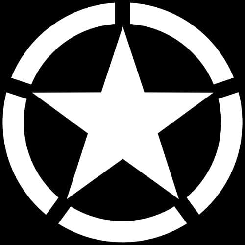 Decal Sticker Star US-Army – White – 20 cm