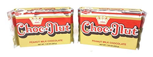King Choc Nut Peanut Milk Chocolate, Net Wt 7.05oz (200g), 2 Pack