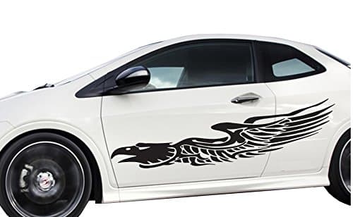 Flame's Car Pinstripe Racing Side Graphics Decals (Eagle Flames) Universal Car Truck SUV 11.5" X 56"(FGD Brand)