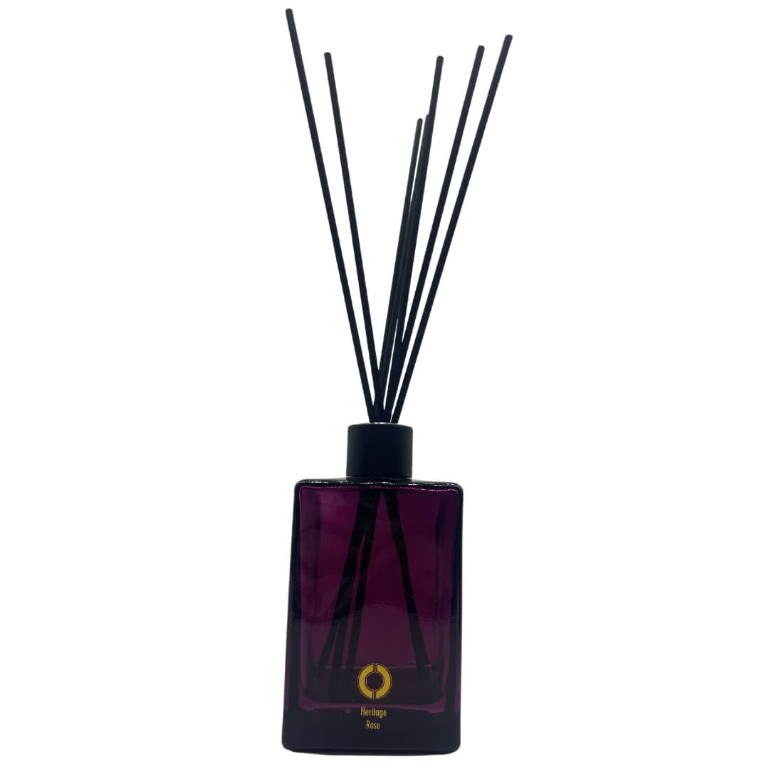 Cello Lux Reed Diffuser - Heritage Rose - Home Fragrance Diffuser And Air Freshener - Luxury Large Reed Diffuser Set - Modern Home Accessories And Home Decor