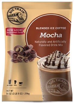 Big Train Mocha Blended Ice Coffee Mix Two 3.5 Lb Bulk Bags
