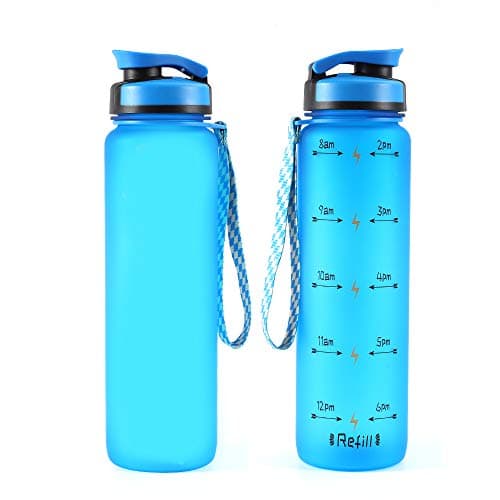 COSCOD Motivational Water Bottle with Time Marker Tracker, Funny HP Fans Gift, BPA Free Loop Top Radian Tritan Shaker Bottle, 24Oz, for Fitness and Outdoor Sports, Leakproof and Durable