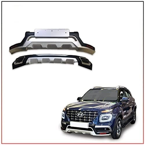 Acrylonitrile Butadiene Styrene (ABS) Front & Rear Bumper Protector Guard for Hyundai Venue
