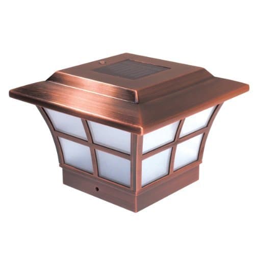 Classy Caps SL079C Plated Prestige Solar Post Cap, 4 x 4, Copper by Classy Caps
