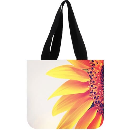 Long Handle Sunflower Pattern Everyday Shopper Canvas Tote Bag