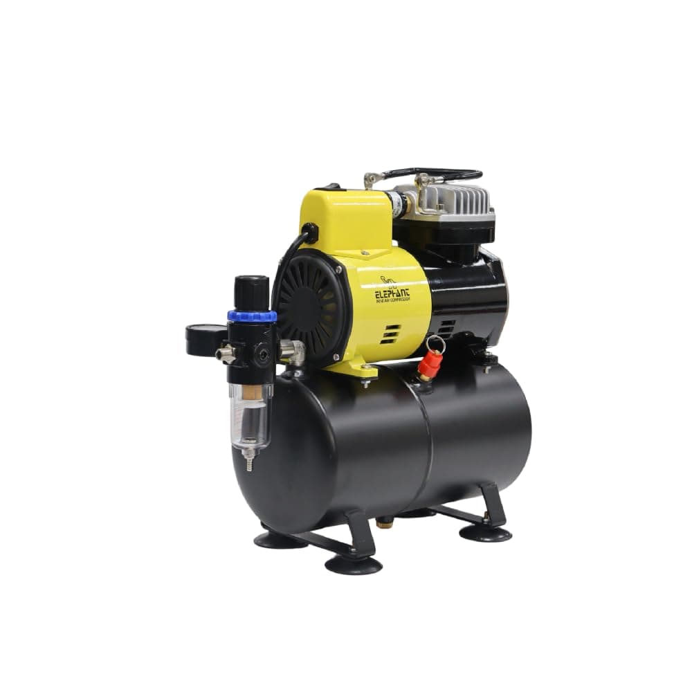 Single-Piston 3 liter Single Cylinder Air Compressor (AS-186) For use Makeup Cake, Decorating Tattoo, Face Body Painting Airbrushing