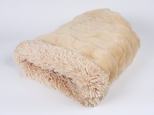 Cuddle Cup Pet Bed - Camel Mink w/Camel Shag by Susan Lanci Designs
