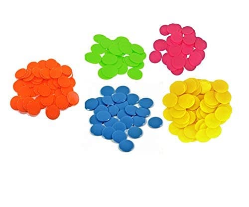 Plastic Plain Token/Coins Pack of 100 Coins, Mix,Multicolour | Mini Poker Chips Game Tokens | Business Game Coin | Poker |