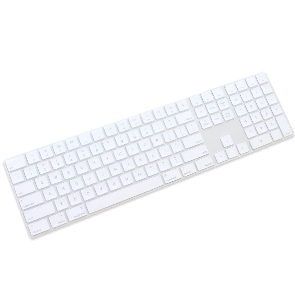 Silicone Keyboard Cover Skin for Apple Magic Keyboard with Numeric Keypad MQ052LL/A (A1843) US Layout Ultra Thin Protector Skin Accessories Transparent