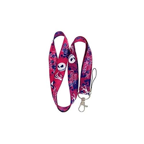 Pink Nightmare Before Christmas Keychain Lanyard