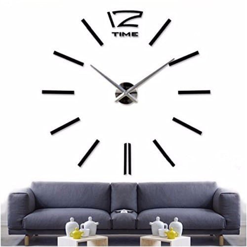 3D Home Decoration Wall Clock Big Mirror Wall Clock Modern Design,Large Size Wall Sticker
