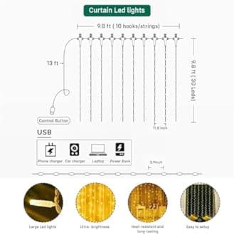 Party Propz Yellow Backdrop for Decorations with Jharokha, Led Candles and Curtain Lights, Haldi Decoration Items for Home Decor, Backdrop Cloth for Decoration Pooja (Satin)(12Pcs)