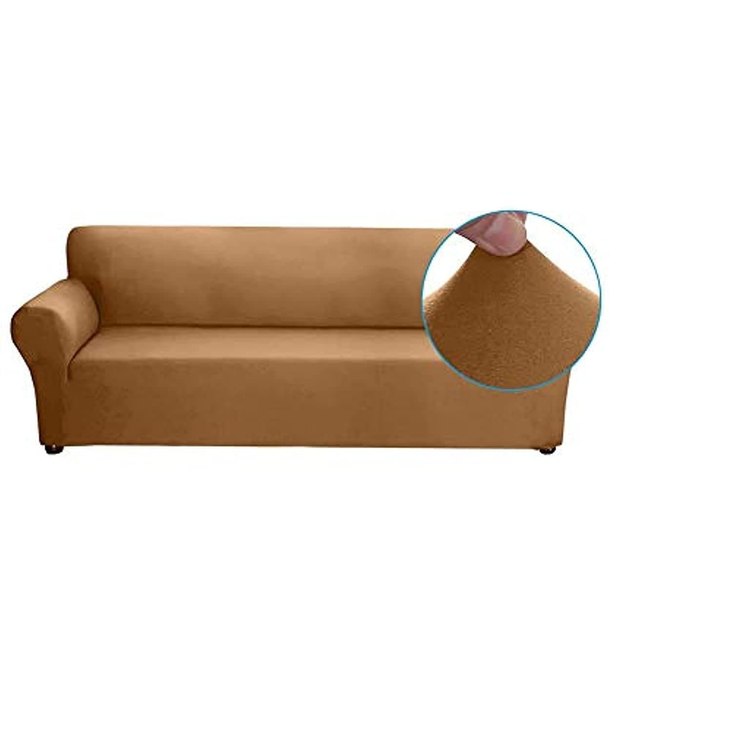 Docooler Stretch Sofa Slipcover for 3 Seater, Camel