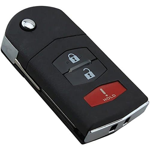 Keyless Entry Remote Mazda, Replacement Flip Shell Remote Key Case Fob 3 Button For Mazda 3 5 6 RX8 CX5 CX9 - Miss EEDAN (Mazda)