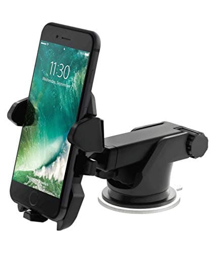 Trost - Smart Universal Phone Holder, Mobile Stand with Quick One Touch Technology and Double Shift Locking for Car Windscreen, Dashboard Table Desk