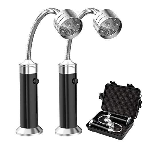Ritte Barbecue Grill Light, 2 Pack Magnetic 360 Degree Adjustable BBQ Light With Plastic Box, Ultra-Bright LED Barbecue Grill Light with Magnetic Base Grill Lights BBQ Accessories Tools Set