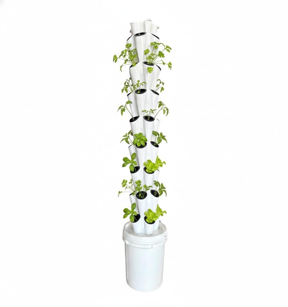 - Nova 40-Planter Vertical Hydroponic & Aeroponics Tower System with Seeds, Tds Meter & Coco Disc - Perfect for Home Farming & Gardening