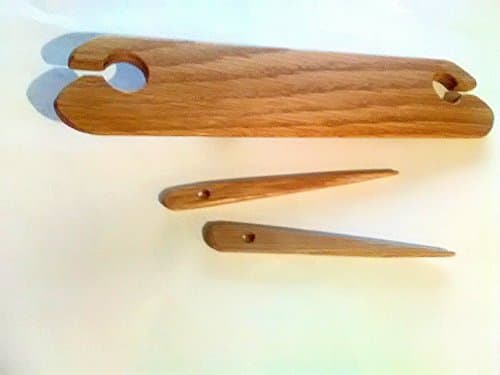 4 inch Belt shuttle, tablet weaving with needles (Oak)
