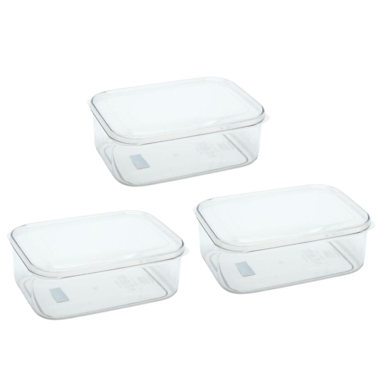Lustroware LSX 255 Micro Clear 2.3 qt Food Storage Container Set of 3 (Clear)