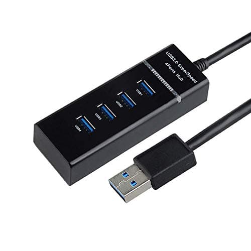 LAPSTER Portable Mini USB Expander 4 Port USB Splitter 3.0 Hub Splitter High-Speed Multiport Slim USB Hub Cable Adapter and LED Indicator Compatible for Laptop/iPad/PC