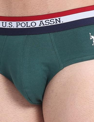 U.S. POLO ASSN. EB002 Solid Elastic Waist Briefs (Pack of 3)