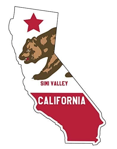 Simi Valley California 2 Inch State Shape Magnet