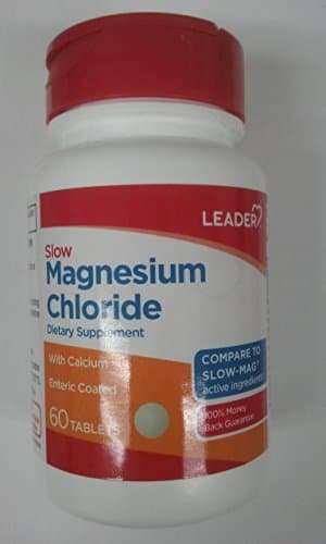 Leader Slow Magnesium Chloride, 60 Tablets Per Bottle (5 Pack)