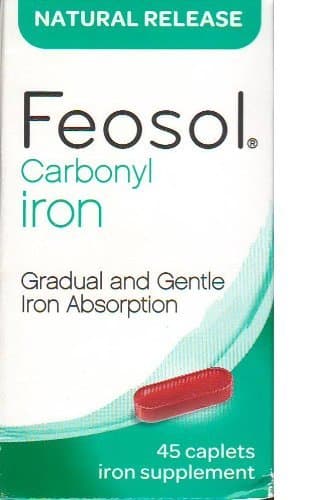 Feosol Carbonyl Iron Natural Release 45mg 45 caplets
