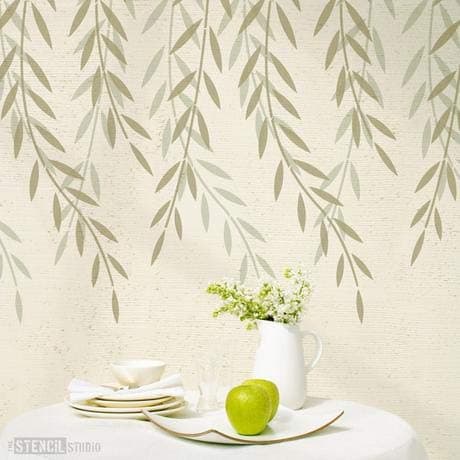 The Stencil StudioWillow Branches Stencil. Reusable Stencil suitable for stencilling walls, furniture, fabric and other arts & crafts. Suitable with any type of paint Size Extra Large (A1) (10400XL)