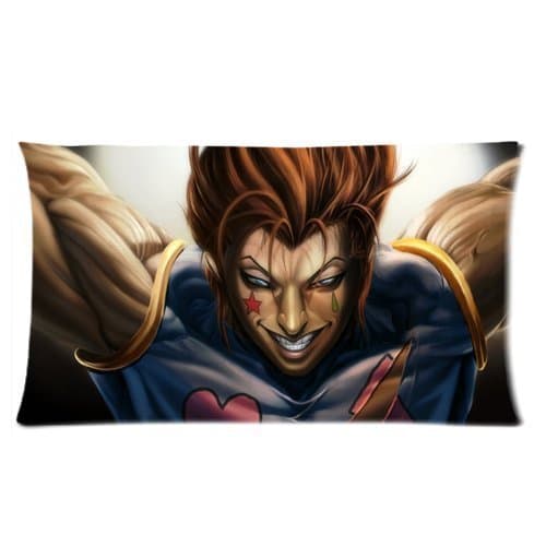 Custom Japanese Anime Cartoon Hunter x Hunter Hisoka Smile Rectangular Pillow Case 20x36 Inches Creative Personalized Pillowcase Bedding Pillow Slips