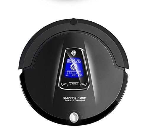 Fully Automatic ABS Plastic Vacuum Cleaner, 4 In 1 Cleaning: Sweeping, Vacuuming, Mopping and UV Sterilization (Black)