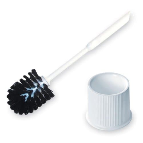 Bowl Brush/Caddy Set, Polypropylene Fiber, White