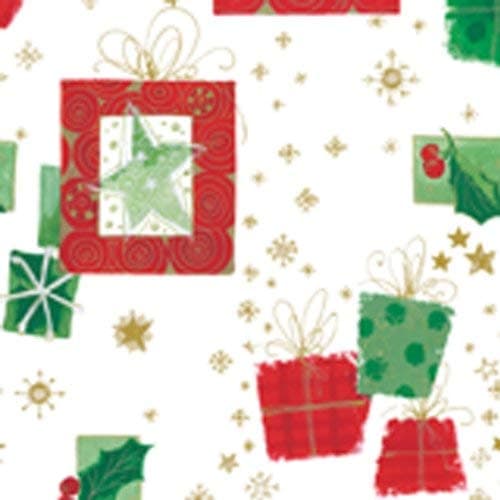 Modern Christmas suttons Printed Patterned Tissue Wrapping Paper luxury 5 sheets