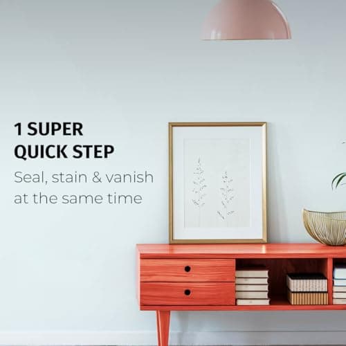 SamaN SAM-310-1L 1-Quart Interior Stain for Fine Wood for Seal, Stain and Varnish, Coffee