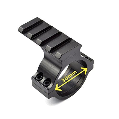 Team 15 Tactical 30MM Scope Adapter Ring/Mount with Picatinny/Weaver Top Rail for Backup/Second Laser, Anodized Black