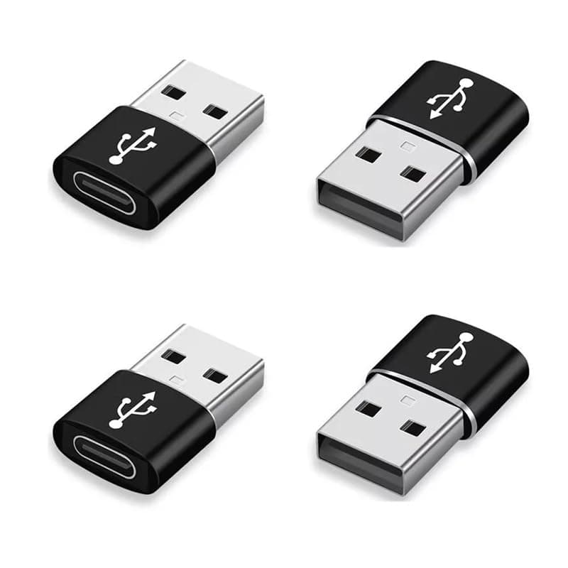 Accessonico 4Pack USB C Connector to USB Adapter, Male USB to Female USB C Adapter USB 2 to USB C Adapter USC to USB C Replacement for Samsung S22 Ultra, S24 Plus Accessories