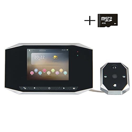 xaccessory Motion Detection + Night vision wide angle+Video Record+Photo shooting + 4G Micro SD Card + 2 Lithium Batteries + LCD charger + 3.5 inch 170 degreesPeephole TFT LCD Digital Door Viewer Doorbell