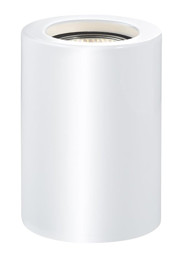 Small and Contemporary White Gloss LED Table/Floor Lamp Uplighter by Happy Homewares